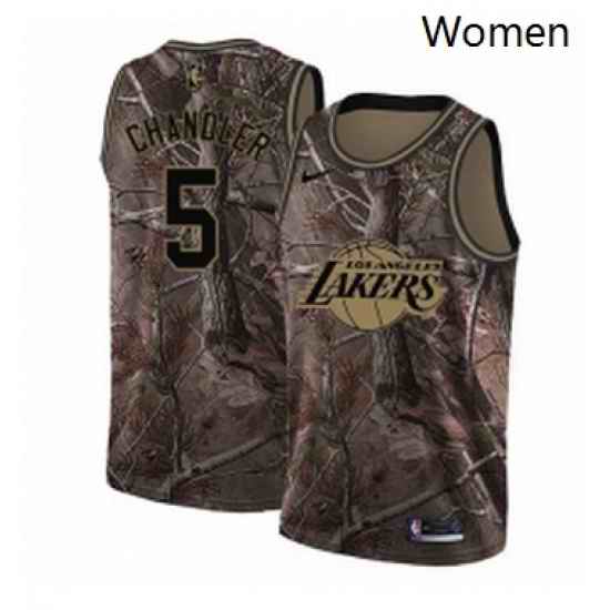 Womens Nike Los Angeles Lakers 5 Tyson Chandler Swingman Camo Realtree Collection NBA Jersey